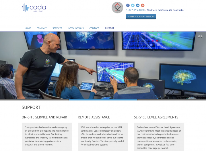Coda Technology Support page