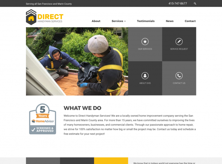 Direct Handyman Services Home page