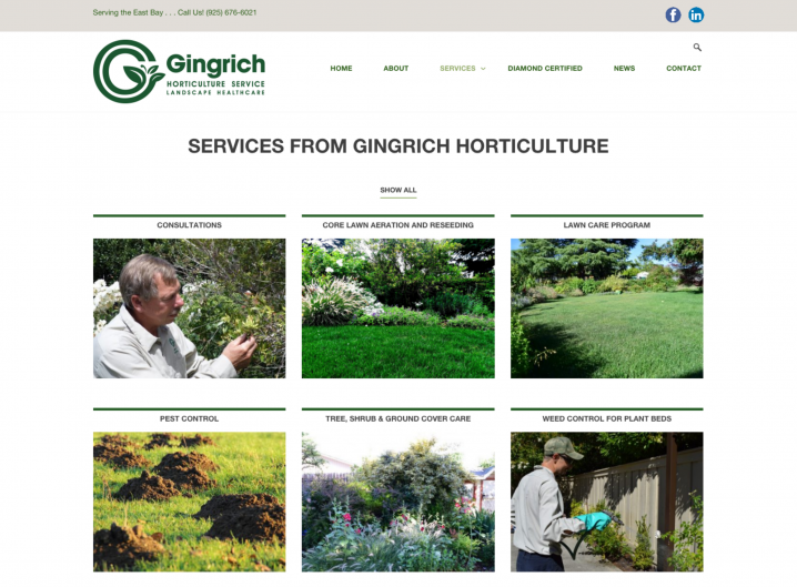 Gingrich Horticulture service overview page