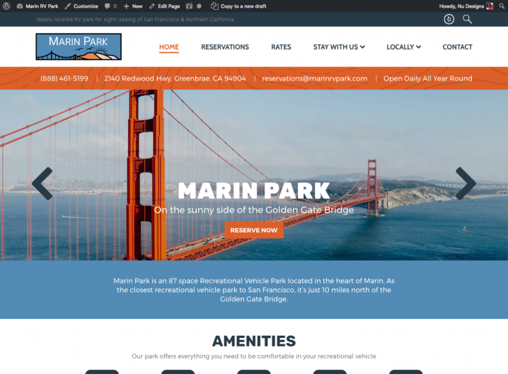 Marin Park Homepage